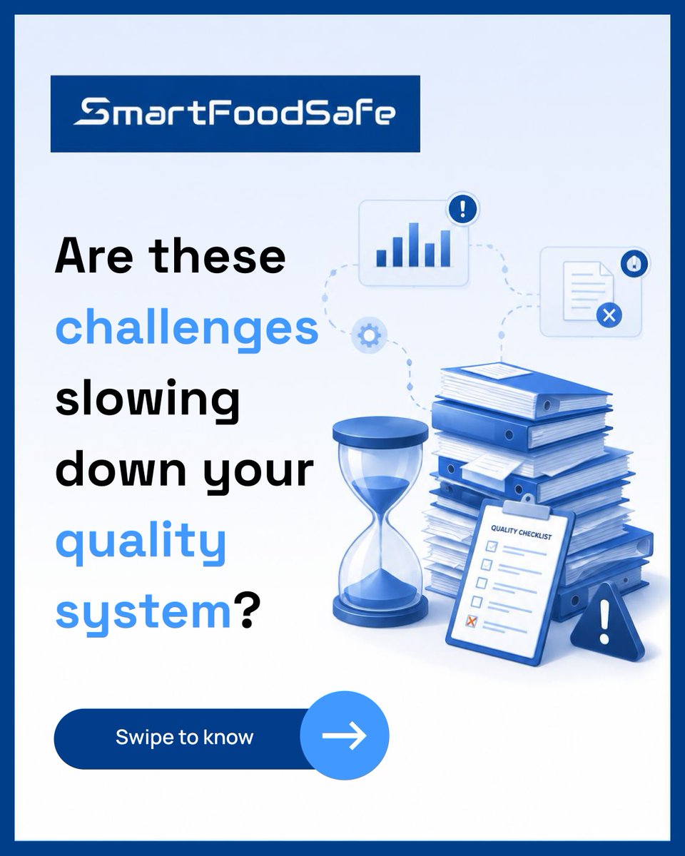 smartfoodsafe's tweet photo. Is your document management system creating risks you haven't noticed?

Our latest carousel uncovers common document management challenges that can impact quality and compliance.

Full carousel: https://t.co/92gSaiQPL4

📖 Solutions:
https://t.co/8jzTZWGsGq

#DocumentManagement https://t.co/KCqFv4MQn2