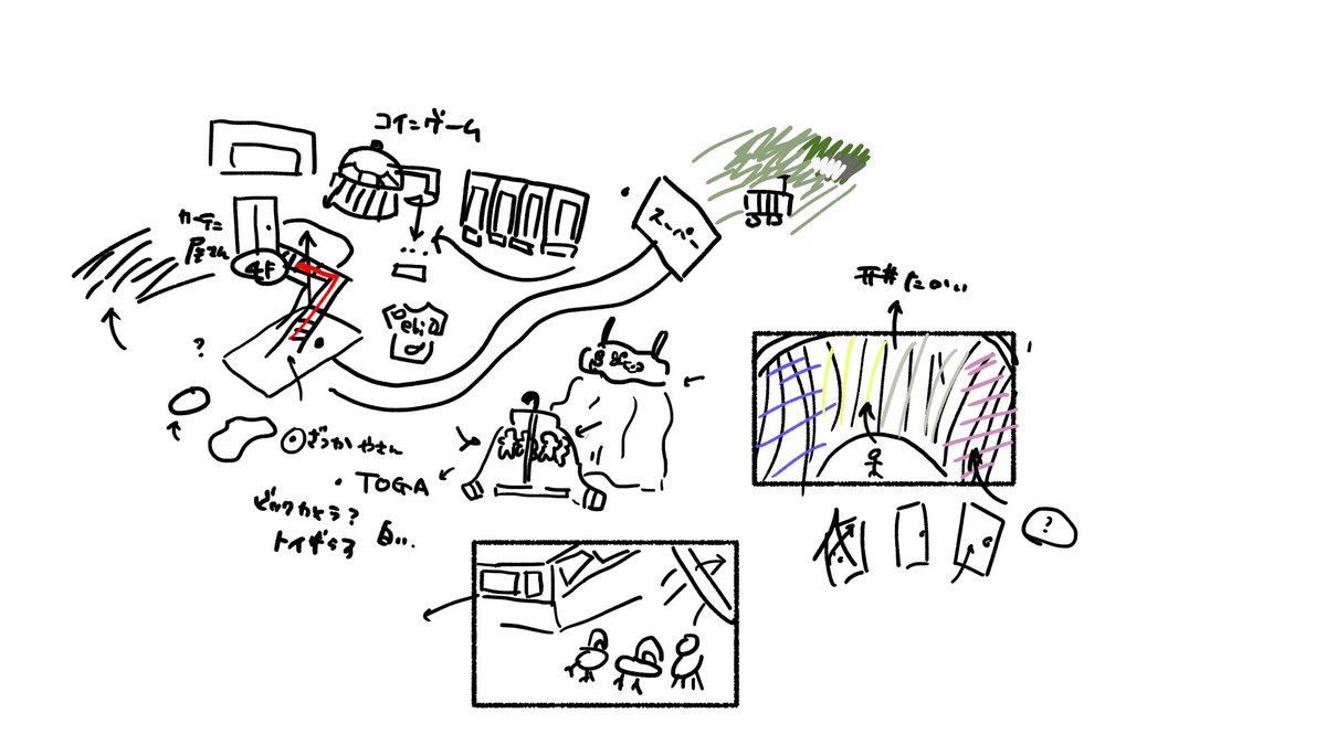 ienaga_mugi23's tweet photo. 配信で描いた、夢でだけ見る場所の絵です（遊園地、ショッピングモール、駅(＋今日見た夢)）なんて意味不明なんだ！ https://t.co/DAFykb65hg