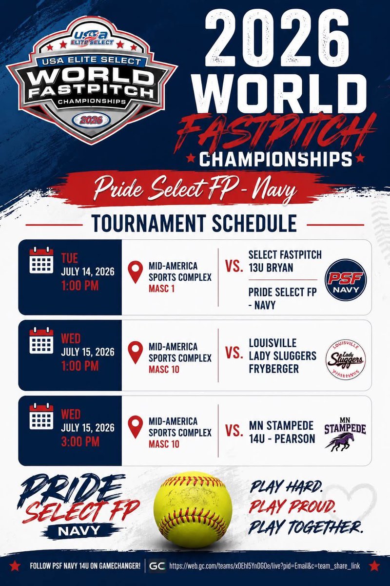 EmPeterson2029's tweet photo. Weekend update 7/12 from the TG Heartland World Series in KC.  Team went 3-2 overall with strong pool play but fell short in a battle during bracket play.  Proud of my team for battling during adversity.  Back at it again in a tomorrow for the USSSA Fastpitch Championships! https://t.co/FS6u7LJKQW