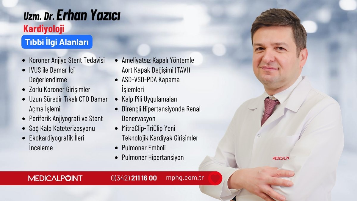 mphgaziantep's tweet photo. Medical Point Gaziantep Hastanesi Kardiyoloji Uzmanı Uzm. Dr. Erhan Yazıcı

Uzmanlık alanı ve tıbbi ilgi alanlarıyla hizmet vermeye devam etmektedir.💐

#MedicalPointGaziantep #Gaziantep #Sağlık #Hekim #Kardiyoloji https://t.co/29sd3VUZOb