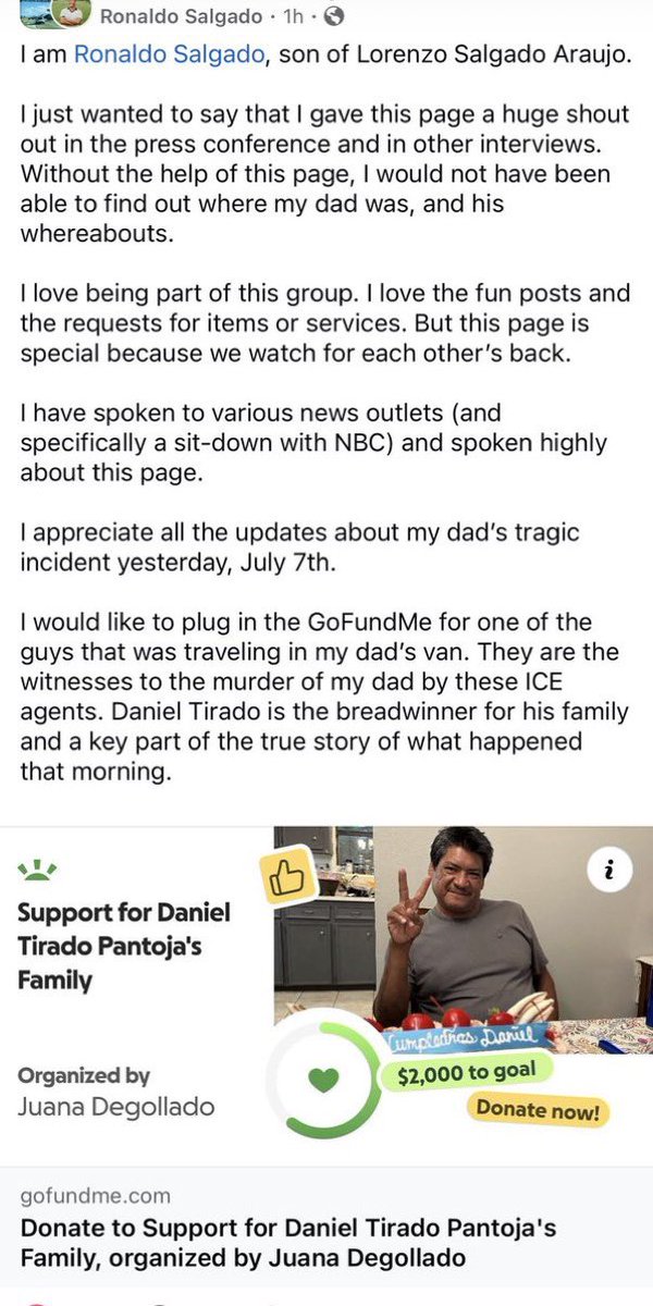 xanathgum's tweet photo. Hey ya’ll! I attached the gofundme for two witnesses who were detained by ICE during the altercation. They are currently in ICE detention and will need legal assistance so any help/shares will be greatly appreciated! 
https://t.co/YHviP4PGIW

https://t.co/utC33o1kfH https://t.co/cNsvuyKnBJ