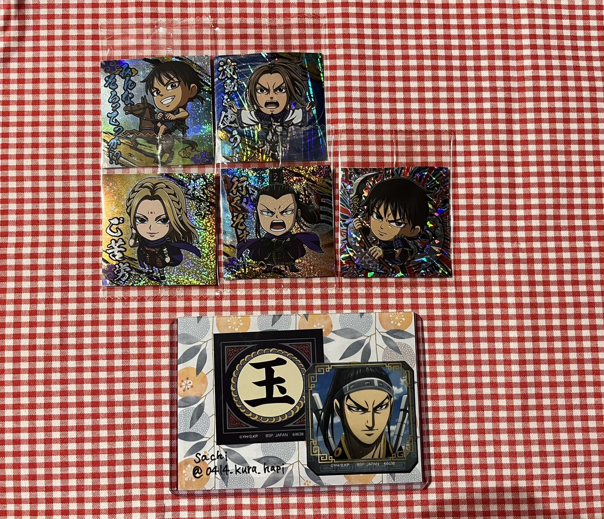 0414_kura_hapi's tweet photo. 【交換】キングダム ウエハース

譲…画像1〜4
求…ツリー（GR桓騎1、R・N王賁）

🍀郵送のみ（枚数によりミニレター使用）
🍀SR（1枚目）はGRとの交換のみ

お気軽にお声掛けください🙏 https://t.co/wbHjCAHkR4