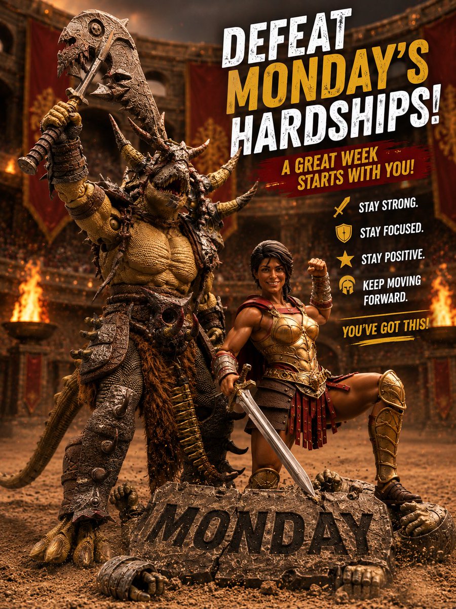 davidgo295's tweet photo. Almost everyone struggles with Mondays. Defeat it like any other obstacle 💪🏼 https://t.co/1tNpAV4JNm