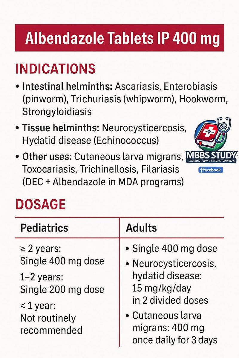Chiragrx07's tweet photo. It's Enterobiasis from Enterobius vermicularis (pinworms), a common intestinal parasite causing nocturnal perianal itching, typically spread via fecal-oral route in children.

Standard treatment is albendazole 400 mg single dose (or 3 days), repeated in 2 weeks for the patient and household members, combined with strict hygiene like handwashing and laundering bedding.