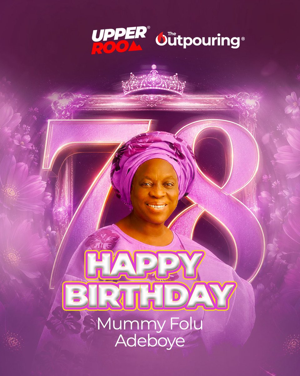outpouring_live's tweet photo. “Her children arise up, and call her blessed; her husband also, and he praiseth her.” Prov 31:28 

We join all your spiritual children across the globe to celebrate the gift that you are to us all.

May you enjoy strength like this number of your days. 

Happy birthday Mummy GO. https://t.co/ItVRV7YVaR