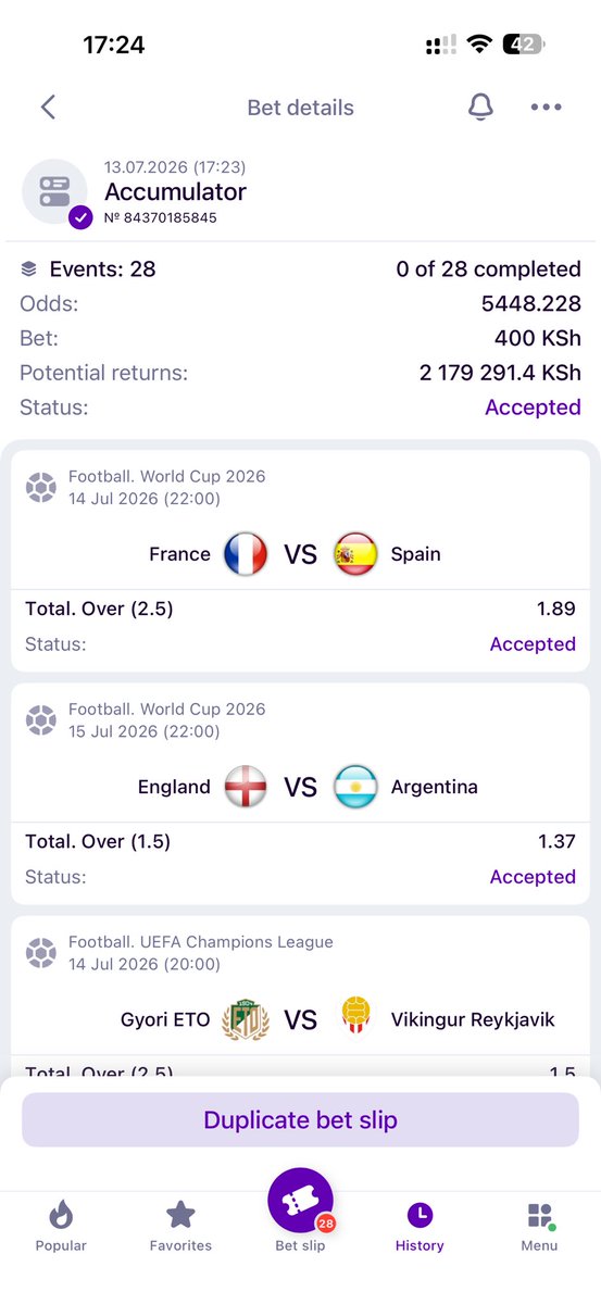 AntonioWallahi's tweet photo. 🎁 Win two $5 promo codes sent to your DM!

ℹ️ Play this bet with at least KES 100 &amp; post screenshot in the comment

Helabet Bet Code ➡️ T6RVC

Not on HelaBet?

Register 👉 https://t.co/Elymg2f4jo
Apk 📲 https://t.co/tflDVU38AR
Use Promo Code 👉 ANTOH

#WorldCup #Betting #HelaBet https://t.co/8Dj0UXkXfr