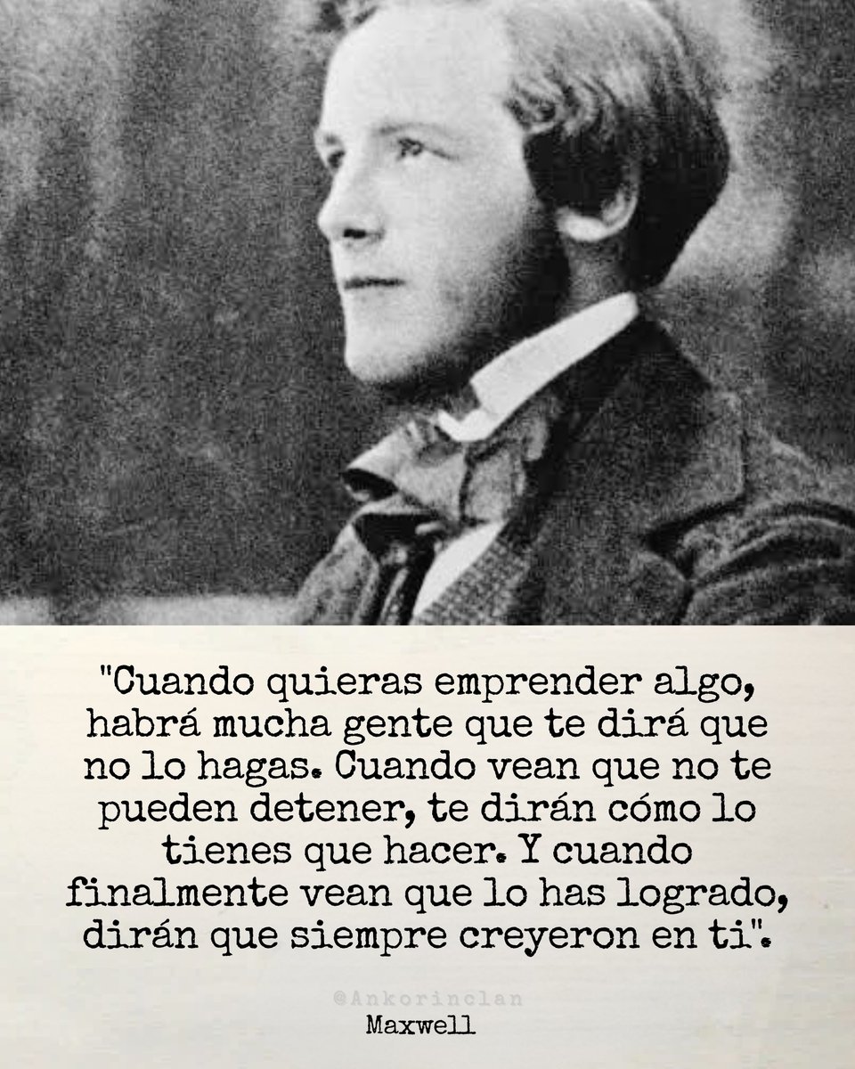 ankorinclan's tweet photo. “Cuando quieras emprender algo, habrá mucha gente que te dirá que no lo hagas. Cuando vean que no te pueden detener, te dirán cómo lo tienes que hacer. Y cuando finalmente vean que lo has logrado, dirán que siempre creyeron en ti.”

Con esta frase, el cantante y compositor estadounidense resume una verdad tan antigua como dolorosa del camino del emprendedor, del artista y de todo aquel que decide salir de lo convencional.

Primero te critican y desaniman.  
Luego intentan controlarte y “asesorarte”.  
Y al final, cuando el éxito llega, todos se apuntan el tanto.

Maxwell habla desde la experiencia: el verdadero camino se hace en soledad, con poca comprensión y mucha resistencia externa. Pero también con una convicción interna que nadie puede darte ni quitarte.

Una reflexión cruda, realista y muy útil para quien está empezando algo nuevo. Porque el proceso casi siempre es igual: te ignoran, te atacan, te copian y finalmente te celebran.