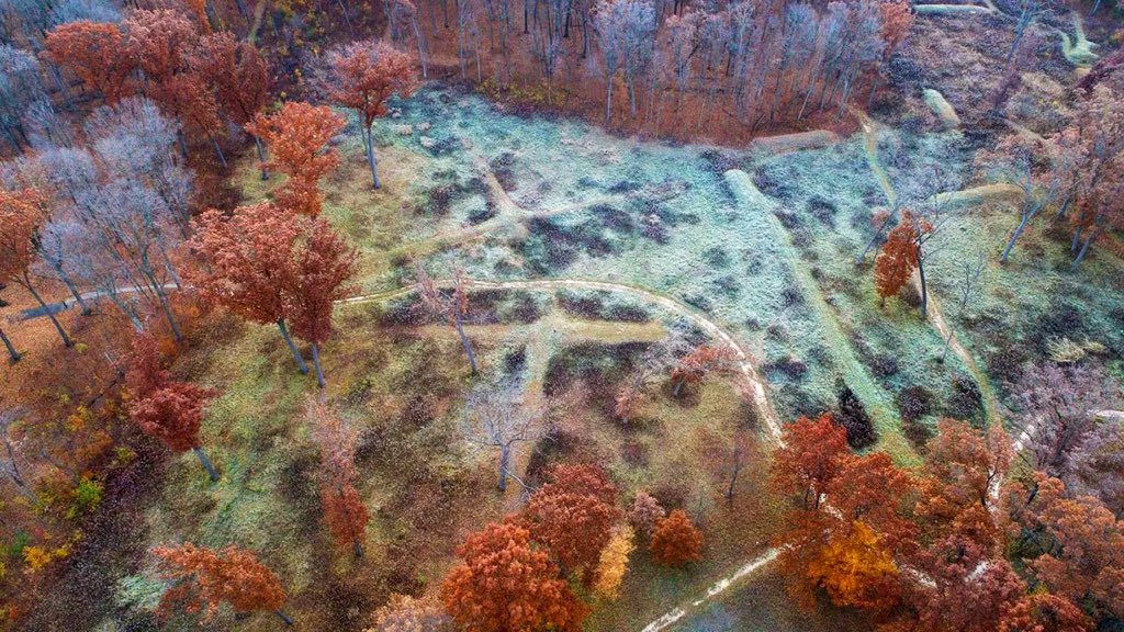 MoundLore's tweet photo. Lizard Mound preserves something that has almost disappeared from North America.

The site contains conical, linear, and effigy mounds built by Late Woodland communities roughly 900–1,300 years ago. Wisconsin’s mound builders created animals, birds, and other forms across ridges overlooking wetlands, lakes, and river valleys, making the surrounding terrain part of the monument itself.

These earthworks were designed from the ground, not from the air. Their meaning came from where they sat, what they overlooked, and how they related to neighboring mounds. The landscape was part of the architecture.

Today, Lizard Mound feels exceptional.
A thousand years ago, it wouldn’t have.

Southern Wisconsin alone once contained thousands of effigy mounds. By the late nineteenth and twentieth centuries, the overwhelming majority had been flattened beneath plows, roads, subdivisions, and expanding towns before archaeologists could properly record them.

It preserves the relationship between multiple mound types in their original setting. Thats unique. 

When people ask what North America lost before most Americans even realized it existed, this is part of the answer.