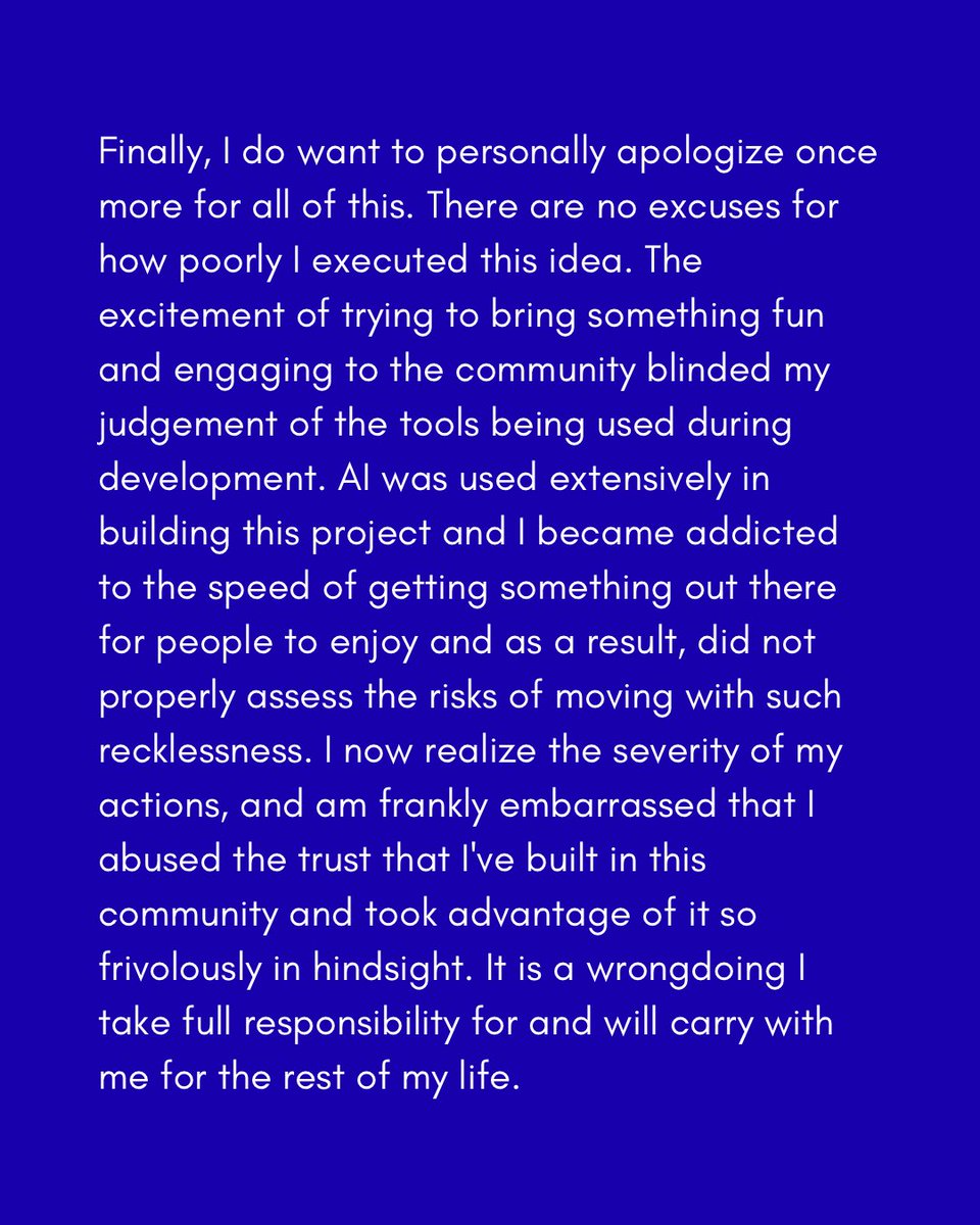 FinnThePanther's tweet photo. My closing statement regarding this weekend's TailTag incident, the future of the idea, and a more formal, personal apology. https://t.co/udh72F5KHi
