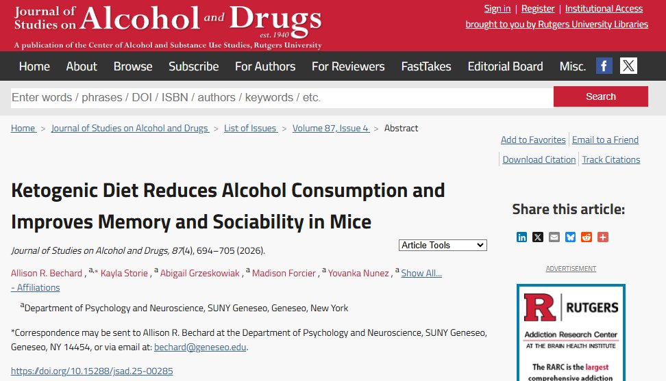 Journal of Studies on Alcohol and Drugs tweet media
