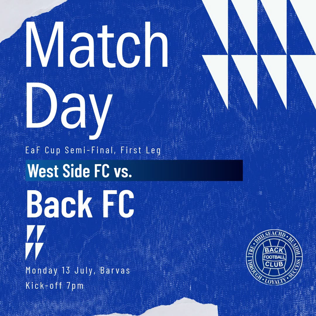 backfrc's tweet photo. ⚽️Match Day⚽️
We make our first appearance in the Eilean an Fhraoich cup competition this night. First leg of the semi-final against West Side in Barvas
⚽️ West Side v Back
🏆 EaF Cup
⏰ 7pm
🏟️ Barvas
#cmontheblues #itsgoodtobeback See less https://t.co/ajpDrxigAv