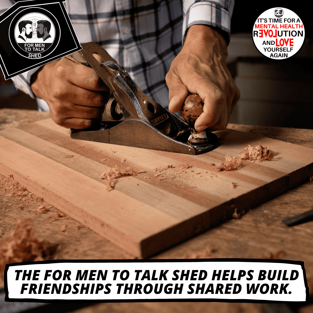 ForMenToTalk's tweet photo. #mensshed #community #woodwork #wellbeing #health #menssheds #handmade #communityproject #support #growstrongertogether #menswellbeing #headtotheshed #menshed #shedicine #diy #carpentry #mindfulness #awareness #mentalhealthmatters #mensmentalhealth #mentalhealth https://t.co/BBUvSsZXhS
