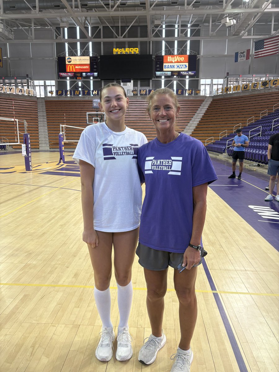 GretchenLaPean's tweet photo. Always learning. Always competing. Thanks to @UNIVolleyball and Coaches Bobbi and Jason for inviting me to UNI and for a great camp experience! Excited to keep building my game. π #classof2029 #middleblocker #attitudeiseverything https://t.co/hIKzLkIyyz