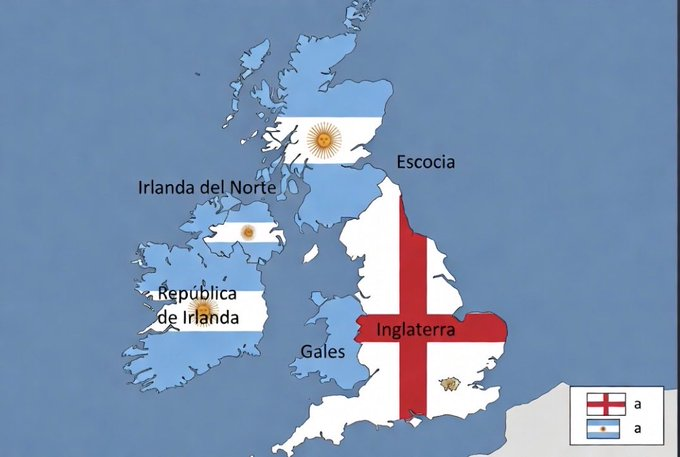 icardo8's tweet photo. Como van a alentar en las Islas Británicas. https://t.co/3U8GVgNLOt