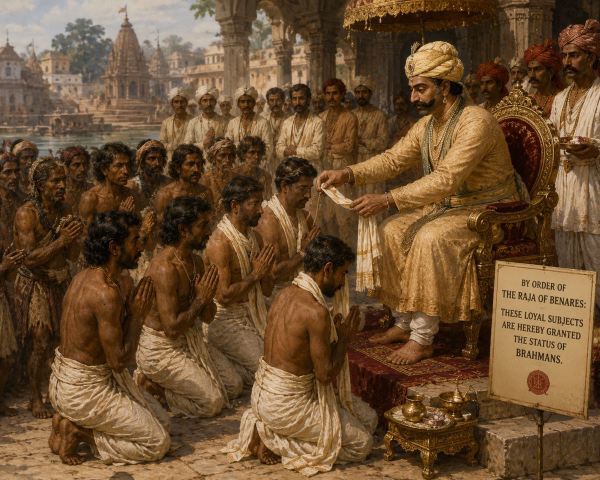 Shudrawariya_'s tweet photo. आपकी जाती खुद शूद्र नस्ल की है जिसे भूमिहार राजा ने ब्राह्मण बनाया है। https://t.co/S0Uqcs0Akj