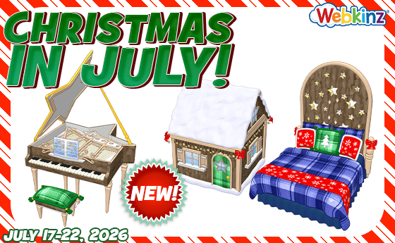 ganzestore's tweet photo. #ChristmasinJuly ends tonight, July 22, 2026.
At both @webkinz W Shop and Ganz eStore! https://t.co/sXUB4komrB
Get in the festive spirit with new Festive Starry Cottage, Festive Starry Piano, Festive Starry Bed items and so much more!
#Webkinz #Classic #XmasinJuly https://t.co/cw1Xfz99Ub