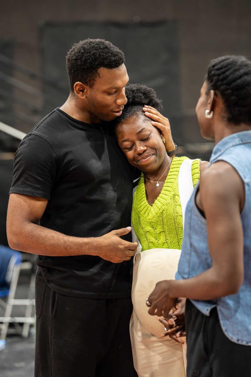 BOOKELIAMARTELL's tweet photo. Edem-Ita Duke (Prince Oberyn Martell) and Tanisha Spring (Lady Ashara Dayne) with Elizabeth Ayodele (Princess Elia Martell) in the rehearsals for "Game of Thrones: The Mad King" https://t.co/zTq7sf3BlB