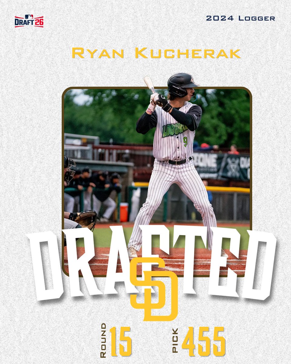 laxloggers's tweet photo. Congratulations to 2024 La Crosse Logger Ryan Kucherak on being selected by the San Diego Padres in the 15th round of the MLB Draft! @Ryankucherak https://t.co/uA2AbVdvCk