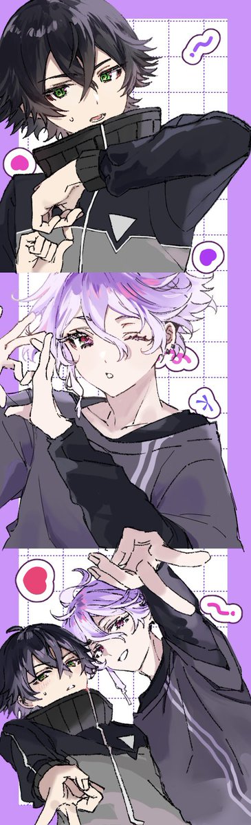sweets_shi705's tweet photo. 水麿合作の一部描かせて頂きました✨最終的にめっちゃ可愛い作品になったと思います☺️3人のイラストを繋げると…？ https://t.co/0eFCYOAfTQ