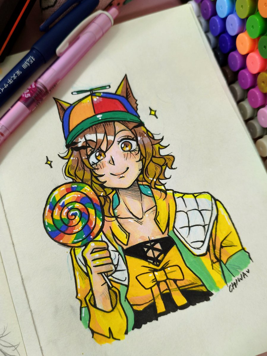 mochiwasabii's tweet photo. today's doodle with markers!!

#ジャングルポケット https://t.co/YiQ8lEwbWA