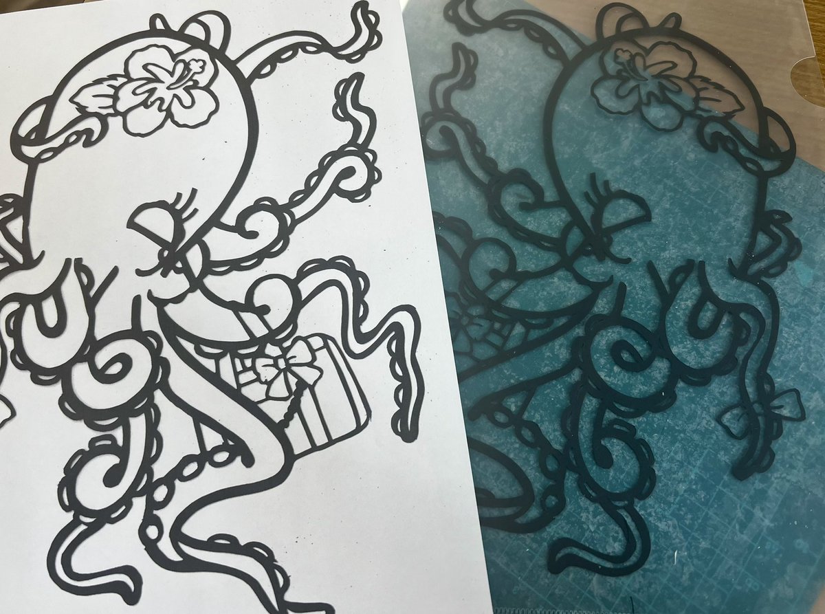 Bottom__Space__'s tweet photo. 最近ワイがｻｷﾞｼｮでやっとる
切り絵やねんが無駄に疲れたヤツコレ。

話の流れでこうなったんやけど
お題 ギャルダコ🐙。は？ https://t.co/rEwQsBS5x1