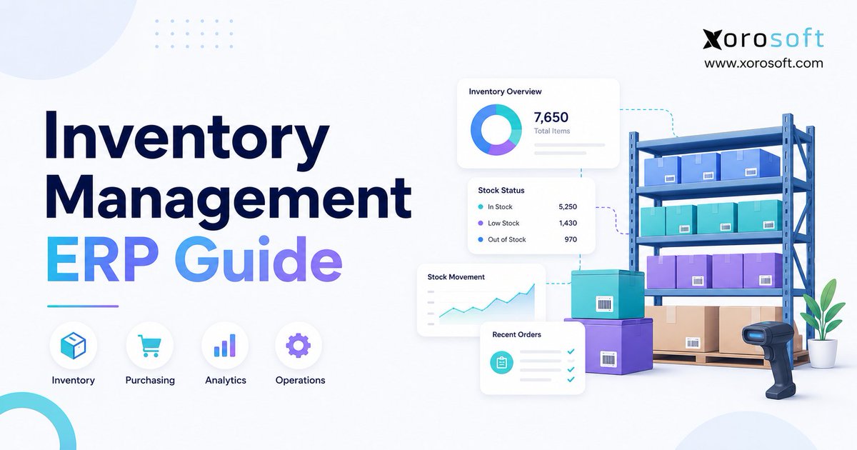 Xorosoft's tweet photo. Growth exposes the gaps in your inventory stack.

• Orders live in Shopify
• Purchasing lives in spreadsheets
• Finance sees the problem later

The fix: one connected operational system.

Full guide: https://t.co/AolXKc6RqK

#ERP #InventoryManagement #EcommerceOps https://t.co/ePEjTatlNs