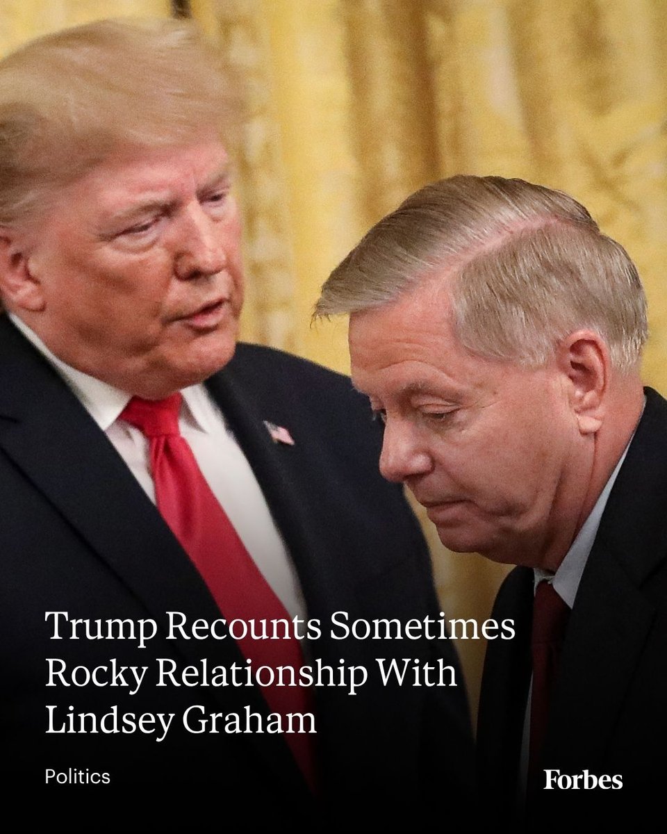Forbes's tweet photo. President Donald Trump detailed his once-rocky relationship with Sen. Lindsey Graham, less than two days after Graham’s sudden death.
Read more: https://t.co/rIKeWzJj3b
Photo: Drew Angerer via Getty Images https://t.co/Ovo0p3ZYVB