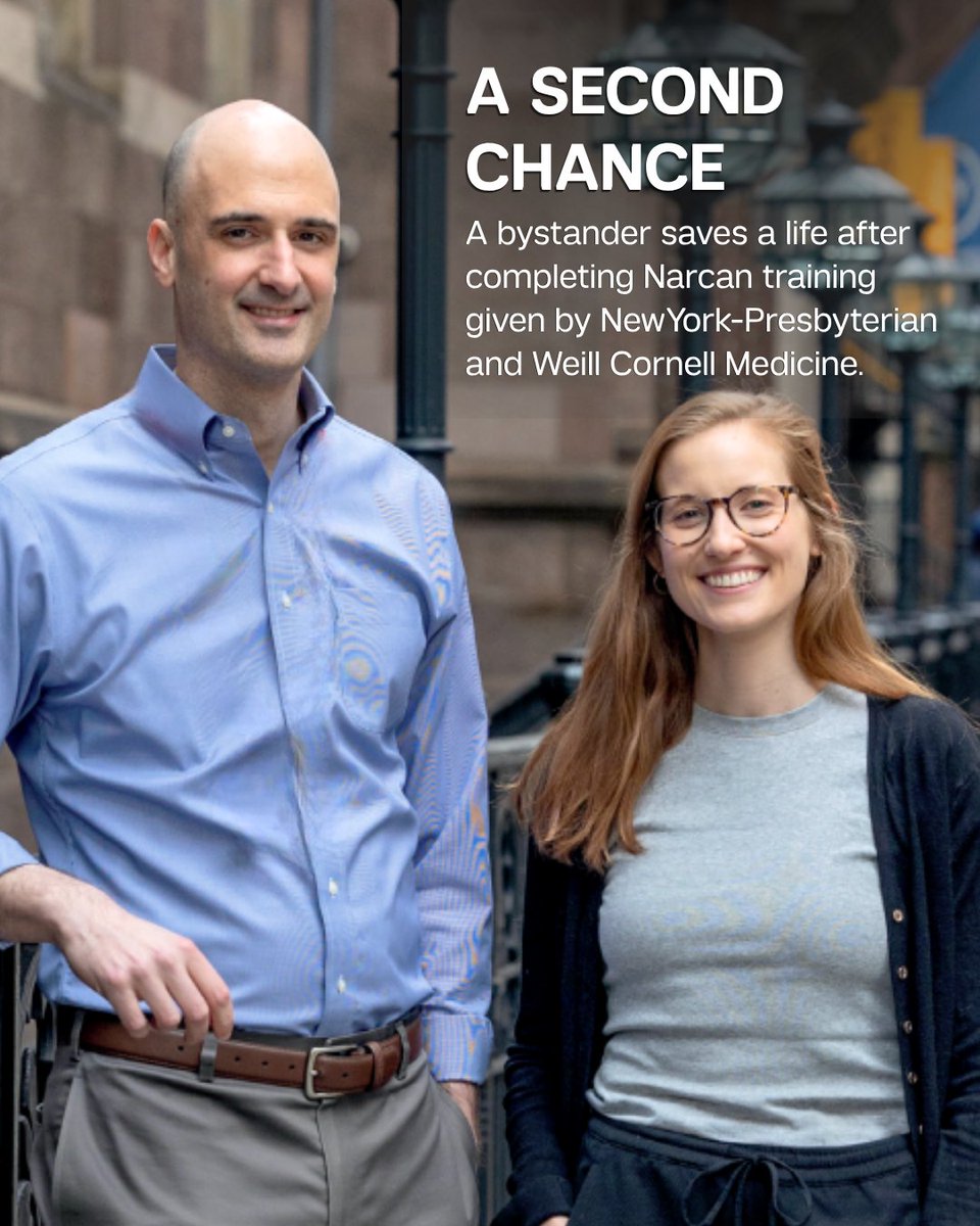 WeillCornell's tweet photo. Eve Morin witnessed a man in distress on a Philadelphia street, suspected an overdose, and used her Narcan kit to help.

She was able to save the man because she learned to administer Narcan during @JonathanAveryMD's training. @WCMPsychiatry 

https://t.co/dPG0OdheEp https://t.co/AIIWXV9Rg9
