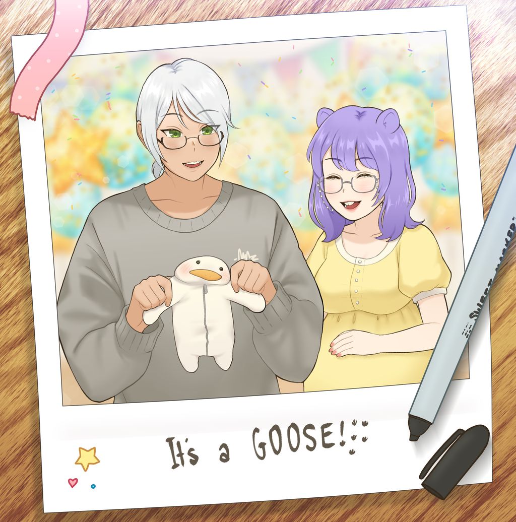 Yampii_Taro's tweet photo. 『 𝐖𝐇𝐄𝐑𝐄 𝐇𝐀𝐕𝐄 𝐈 𝐁𝐄𝐄𝐍 』 
📢 Welp!! Sorry for disappearing the last 2-ish months BUT if you haven't recently caught a surprise Yamster stream or seen the discord updates → I'M PREGNANT (like VERY ROUND). @darsnawrgood and I's silly little goose will be on the loose this upcoming August!! 🐣 

I'm entering my Mama Yam Era, and would just like to say TYSM to my friends and community for being supportive of us as we go through this transition and navigate through parenthood. This will be our first, so A LOT of first excitments and challenges 🙂‍↕️