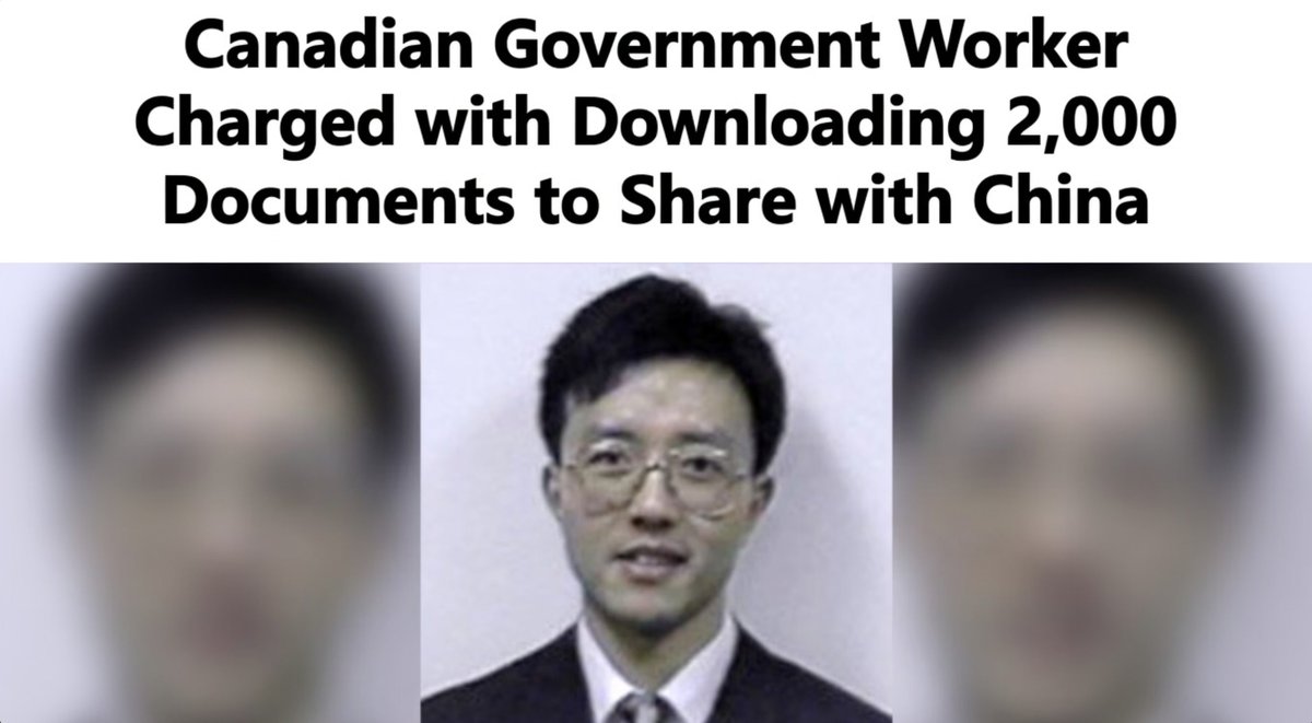 Tablesalt13's tweet photo. ‼️Dennis Lu is charged with copying 2,000 government documents to a USB

from his work at Natural Resource Canada’s Centre for Mineral and Energy Technology

prosecutors allege he was going to share the documents with China as he approached retirement next year. https://t.co/Ft5cmFd8S5