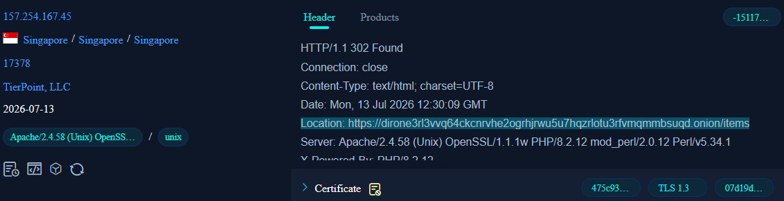 RakeshKrish12's tweet photo. 🔥#D1R: A New Data Leak Group - FOUND ONION IP
IP: 157.254.167.45
ASN: 17378
Host: TierPoint, LLC
#TOR: https://t.co/SmjJz40a0P
Git: https://t.co/kTsmL6vaau
#OSINT #cybersecurity #ransomware #malware #databreach #Hack #DarkWeb #Security #Linux #Lockbit #Arkana #threatintel https://t.co/2UkewN47wm