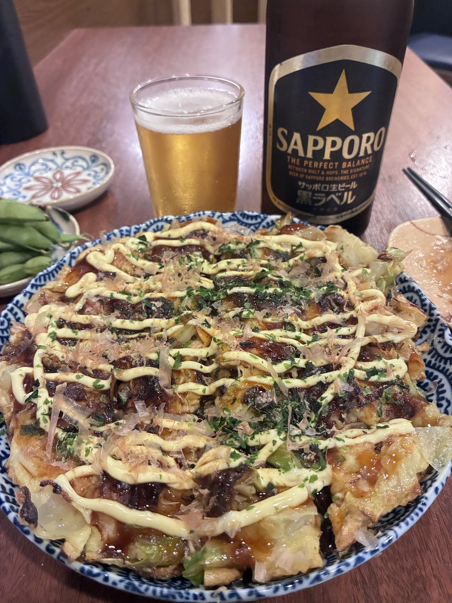 chanpkushit's tweet photo. 休肝日断念😢
飲めるお好み焼き。 https://t.co/Xg3rMn766t