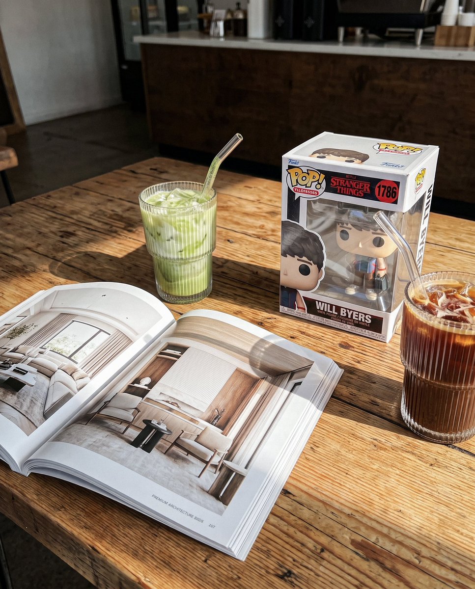 theddsisters's tweet photo. Back to the Monday routine. Catching the perfect morning light with some matcha and architecture layouts...🏛️☕️
and by routine she means being elegant while i'm literally unboxing my new toy Will B. before the coffee even hits lol. prioritizing my dopamine hits fr. 🧠💀 https://t.co/3fjiKY50qn