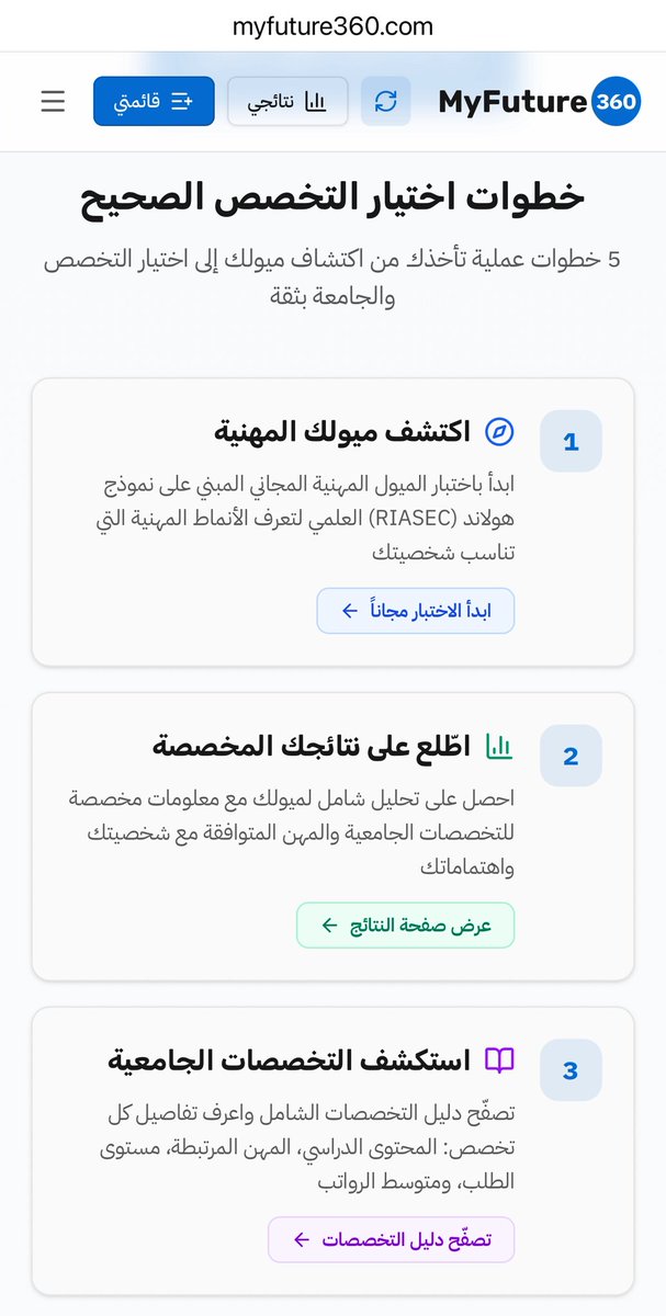 myfuture360's tweet photo. اكتشف تخصصك المناسب قبل التقديم على القبول الموحد

https://t.co/0cvSO2YChW

#القبول
#القبول_الموحد 
#القبول_الجامعي 
#مجانا https://t.co/P6Qr0QboOI