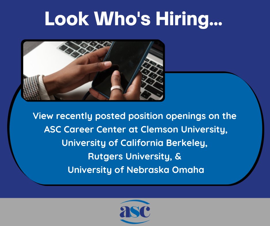 ASCRM41's tweet photo. What's new on the ASC Career Center? https://t.co/BJH1rWB2un https://t.co/4aBdEBEZIw