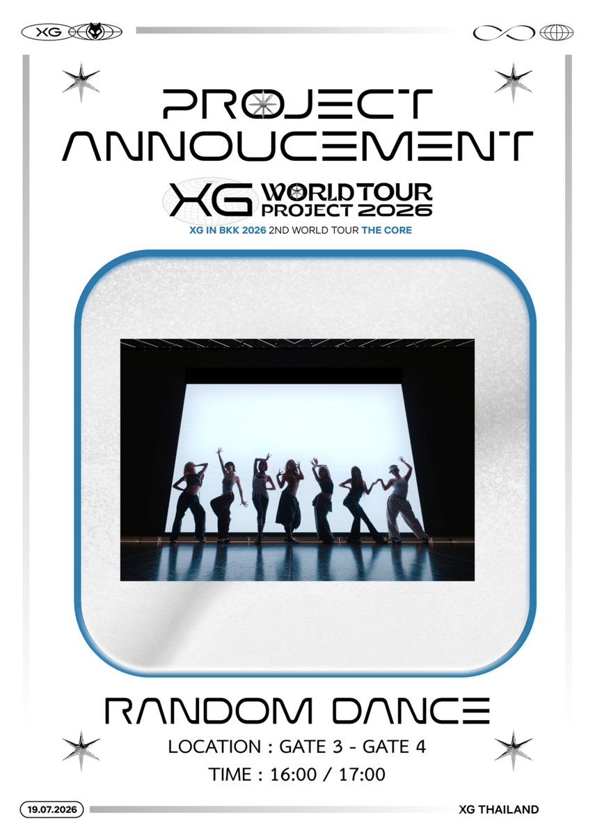 XGThailand's tweet photo. PROJECT ANNOUNCEMENT
#PROJECT_XG_WORLDTOUR_TH

“RANDOM DANCE”

Location : Impact Arena ประตู 3 - 4

#XG_WorldTour_THECORE #XG
#XG_WorldTour_THECORE_BANGKOK https://t.co/D12XR90ma8