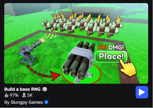 404problems_rbx's tweet photo. My new game Build a Base RNG just hit 5K CCU! #RobloxDev #roblox https://t.co/EUqUuWLdUQ