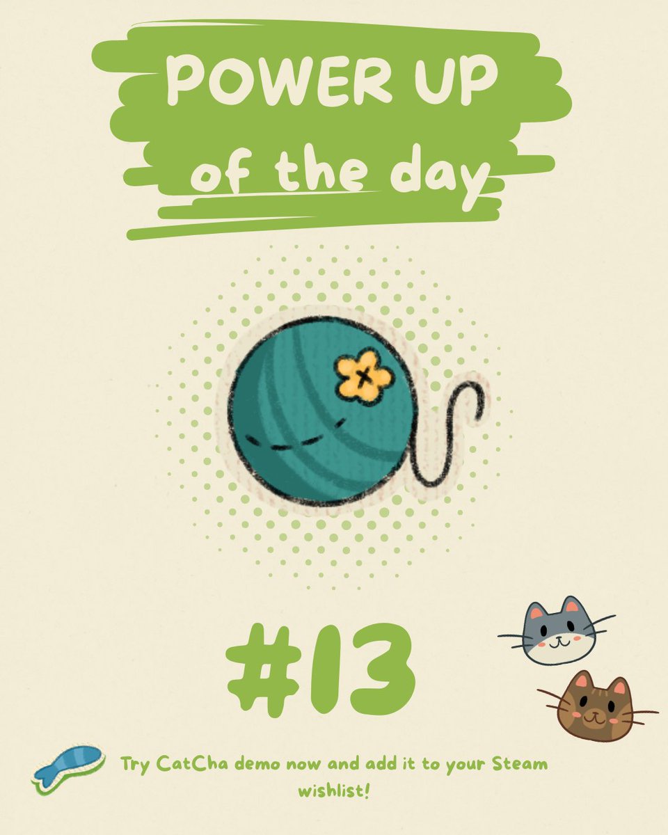 ClawGamesPro's tweet photo. New Plush! #CatChaDailyPowerup DAY #13!
Today it's the Toy Plush! Get 5 mult if your combo has 3 or more toys in it! Build around or just splash 3 toys in your combo to make the most out of it!
Link in thread for the demo!
#indiedev #indiegame #cats #roguelike #deckbuilder https://t.co/zbEAPYgMe8