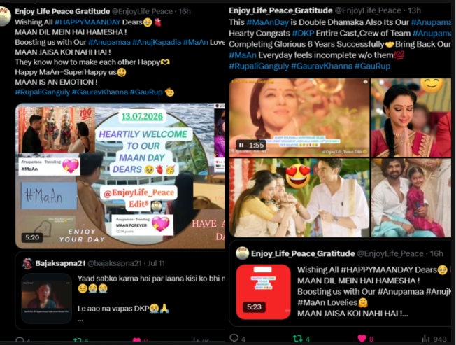 EnjoyLife_Peace's tweet photo. Never Left any chance of Celebrating Our 2*SplDay Tday with My 3rd Spl Edit on Our #Anupamaa #RupaliGanguly
ANUPAMAA KE SHANDAR 6 SAAL , #MaAnDay 🥹🫀
This Day made So Lovely with all who participated in this Trend Thanks🤝
Missing #AnujKapadia #MaAn #GauravKhanna #GauRup Alot😔 https://t.co/4Z7lJMQ49f