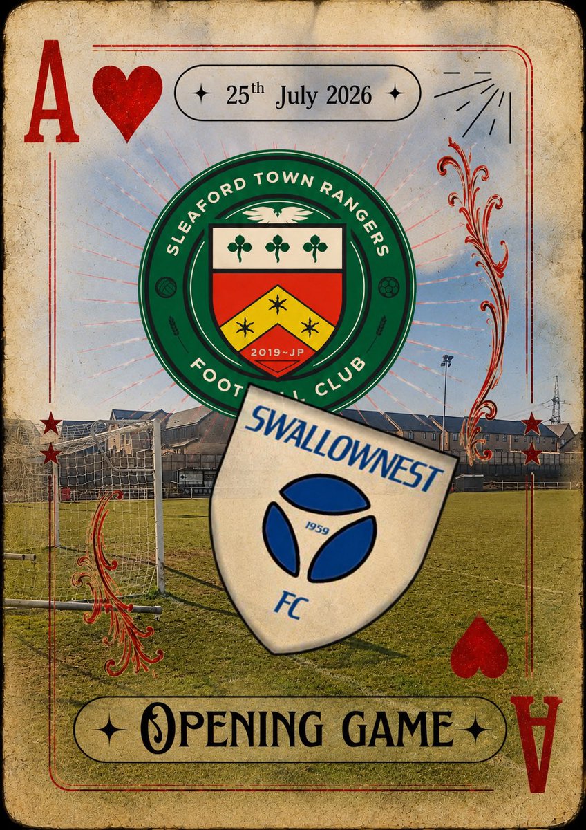 Swallownest_fc's tweet photo. We take on @SleafordTownFC in our first game of the 26/27 season⚽️

Full list of fixtures coming soon⏳ https://t.co/fQN3yRAu9E