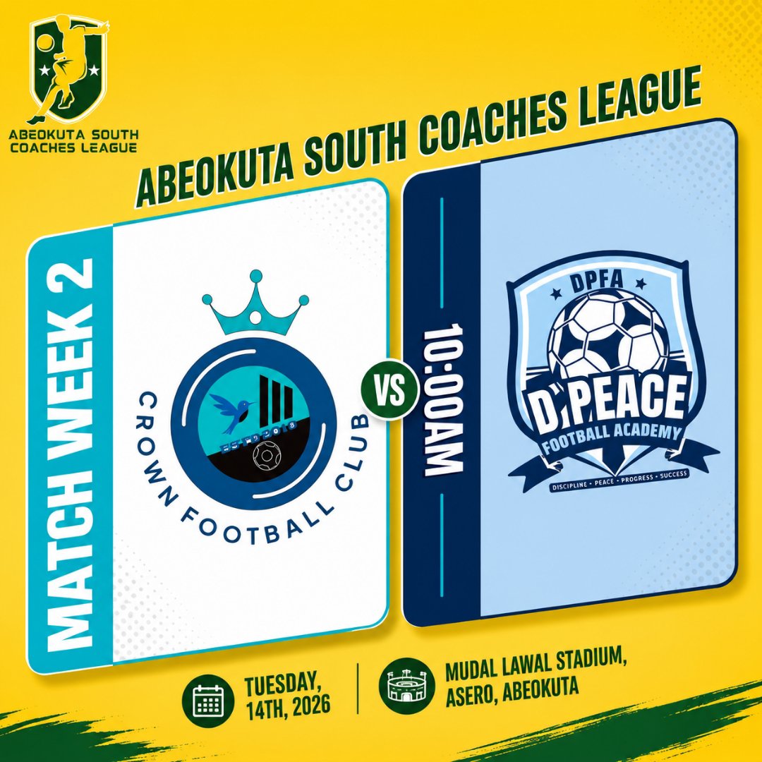 AbkSouthLeague1's tweet photo. MATCH WEEK 2 TUESDAY FIXTURES:
CROWN FC Vs D'PEACE FC: 10:00am
GOLDEN STARS FC VS MARVELOUS SM: 12:00pm
MARVELOUS S. FA Vs VSO FA: 02:00pm
#ASCL25 #Grassrootfootball https://t.co/kBiVtnam5B