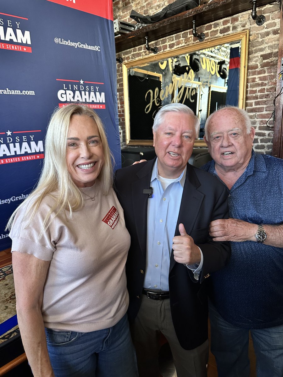 CalTrump's tweet photo. I didn't get to know @LindseyGrahamSC until we moved to South Carolina.  He was such a kind, genuine southern gentleman.  I understand so much more about why he made the decisions he made while in Congress - because he felt he was doing what was RIGHT.  This controversial votes for Kagan and Sotomayor?  He knew that Obama had the RIGHT to choose who he wanted on the Supreme Court.  Did you know when he died, he was only worth 1.4 million?  Not a crook, just a good man.