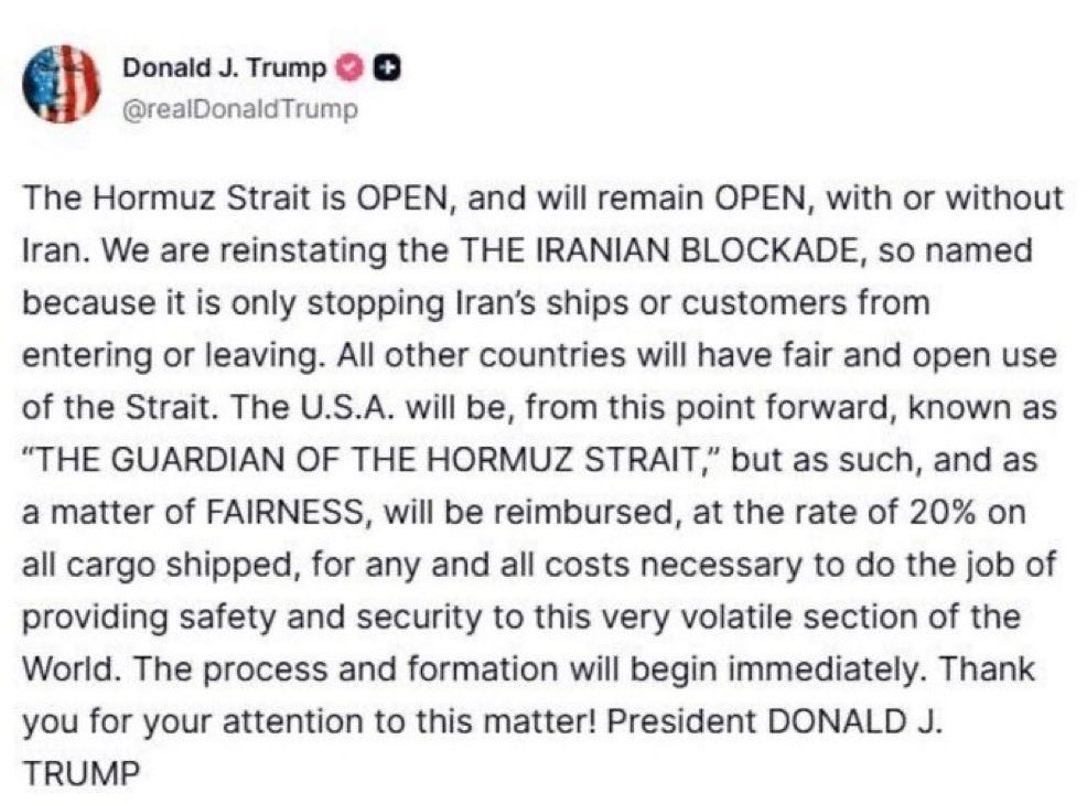ianbremmer's tweet photo. finally a us president with the courage to increase the gas tax, which hasn’t been adjusted for inflation since 1993.

not the president you would expect a green new deal from but there you have it. https://t.co/VWTUr5oimp