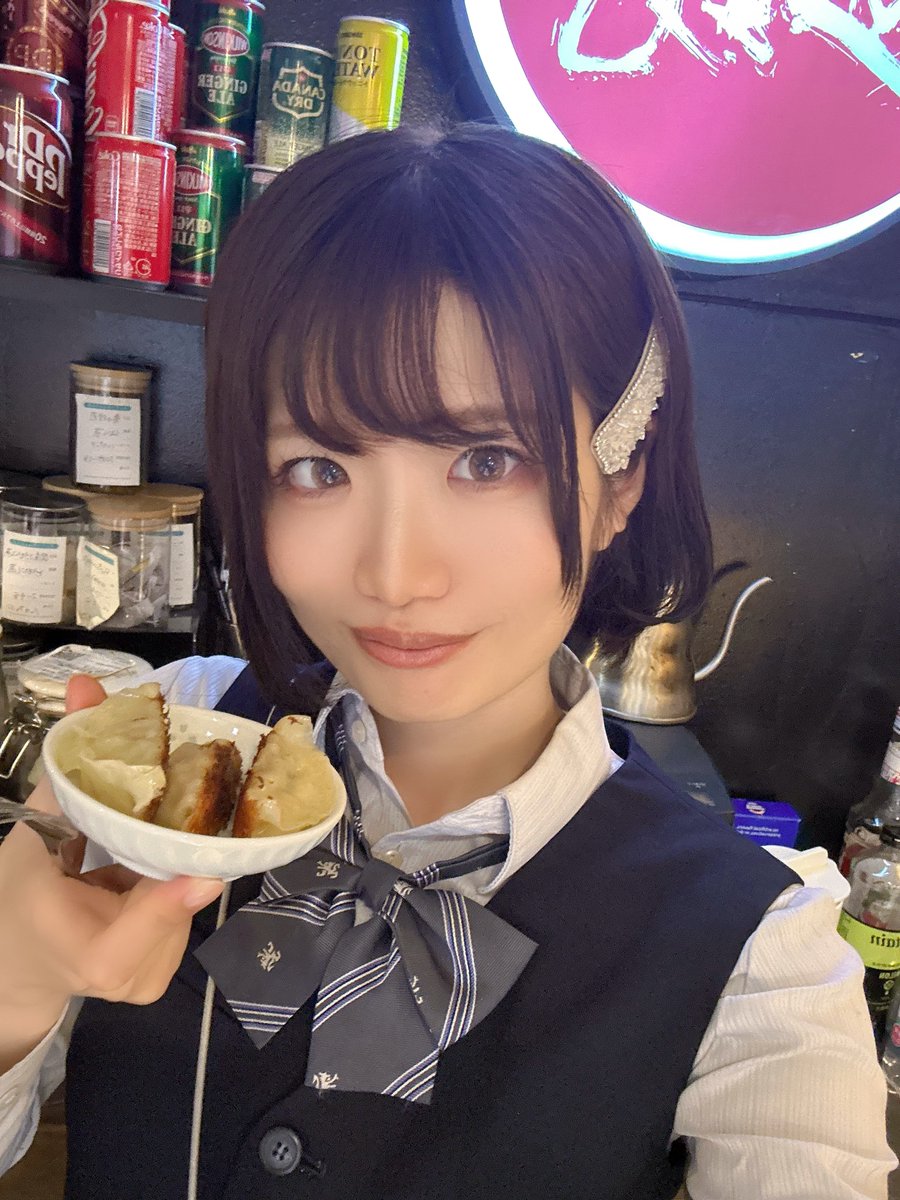 かふぇでした！ チェキドリンク餃子ありがとっ！♡ 福引もありがとねっ