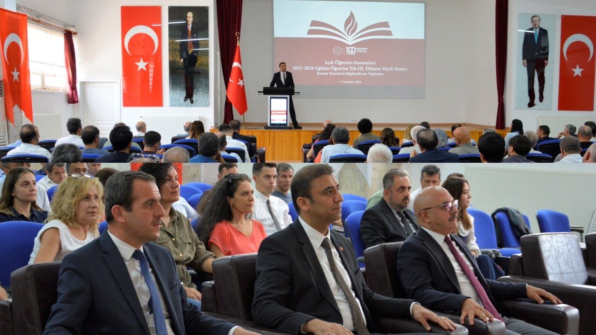 mebodsgm's tweet photo. AÇIK ÖĞRETİM KURUMLARI 3. DÖNEM YAZILI SINAVI ÖNCESİ DEĞERLENDİRME TOPLANTISI GERÇEKLEŞTİRİLDİ

Millî Eğitim Bakanlığı tarafından 18-19 Temmuz 2026 tarihlerinde 81 ilde ve yurt dışı sınav merkezlerinde gerçekleştirilecek 2025-2026 Eğitim Öğretim Yılı Açık Öğretim Kurumları 3. Dönem Yazılı Sınavı öncesinde sınav süreçlerini değerlendirmek ve sınav güvenliği kapsamında alınacak tedbirleri görüşmek amacıyla il millî eğitim müdürleriyle çevrim içi, kurum temsilcileri ve yurt dışı sınav kuryeleri ile yüz yüze toplantı gerçekleştirildi.
Genel Müdürümüz Sayın Erdal KILINÇ başkanlığında gerçekleştirilen çevrimiçi toplantıya, 81 il millî eğitim müdürü katıldı.
Toplantıda; sınav uygulama süreçleri, sınav güvenliğine yönelik alınan tedbirler, sınav merkezlerinin hazırlık durumları ile sınavın sağlıklı bir şekilde yürütülmesine yönelik çalışmalar ele alındı.
@tcmeb 
@Yusuf__Tekin 
@farukyelkenci 
@erdalkilinc27