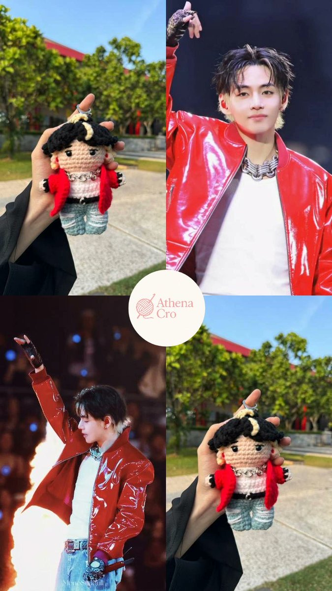 Athenacro16's tweet photo. Amigurumi keychain Bts Arirang tour is out now💜

#BTS_ARİRANG 
#btsjimin 
#btsjungkook 
#btsv 
#btsjin https://t.co/e3tKLaHAEv