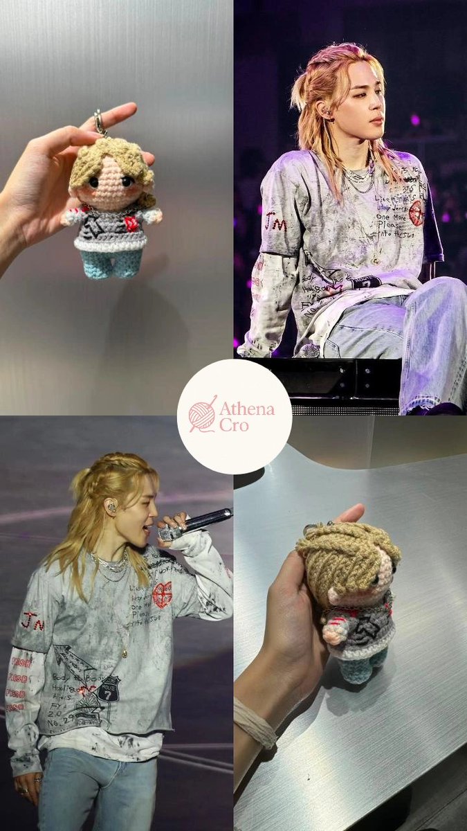 Athenacro16's tweet photo. Amigurumi keychain Bts Arirang tour is out now💜

#BTS_ARİRANG 
#btsjimin 
#btsjungkook 
#btsv 
#btsjin https://t.co/e3tKLaHAEv