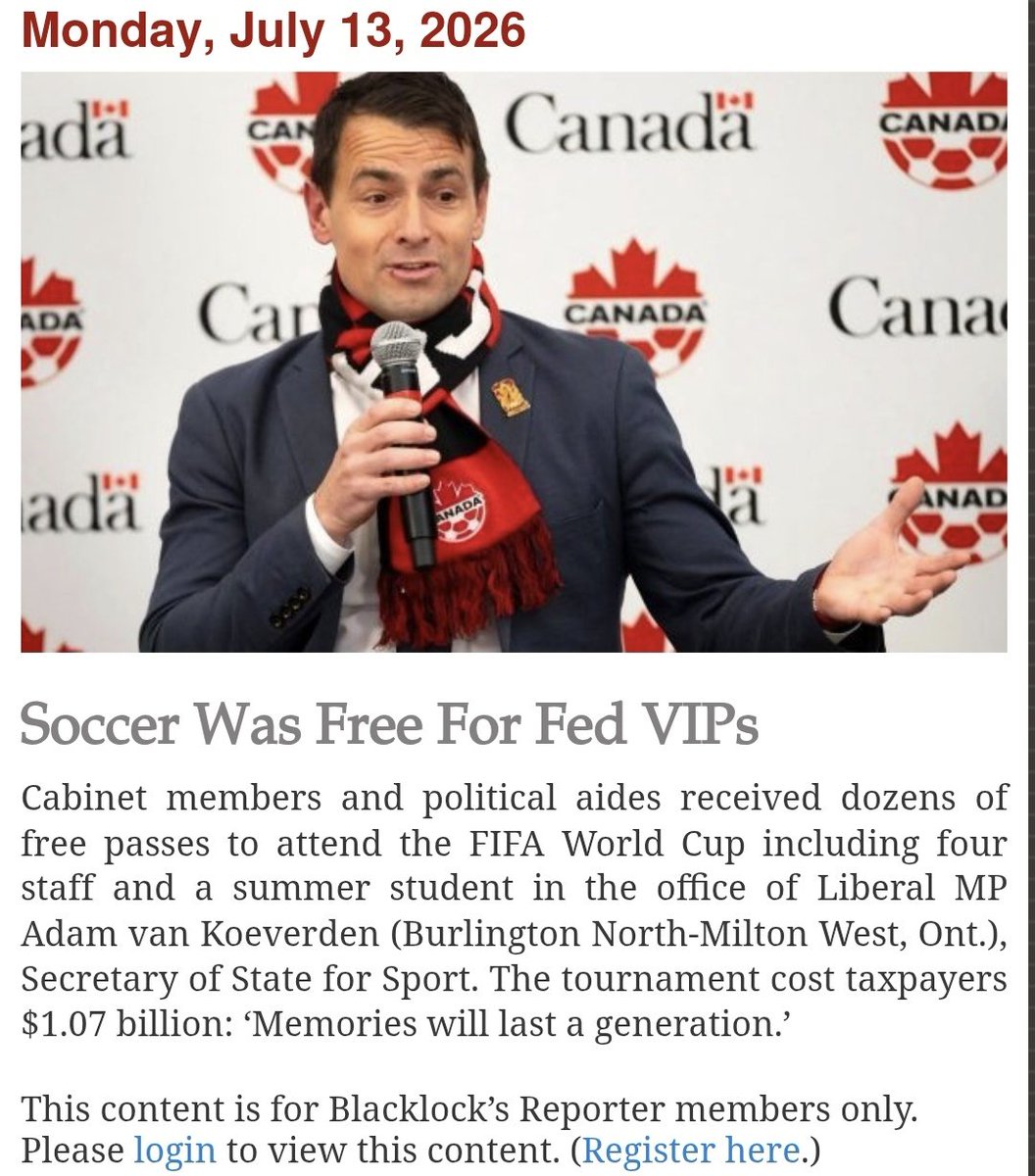 RealMattA_'s tweet photo. Canadian governments spent 
$1 billion dollars on the World Cup.

Political bigwigs attended the World Cup at taxpayer expense.

But they raise the Carbon Tax, on citizens, every April Fools Day.

There's a reason it happens April 1. https://t.co/JY71Y7c82z