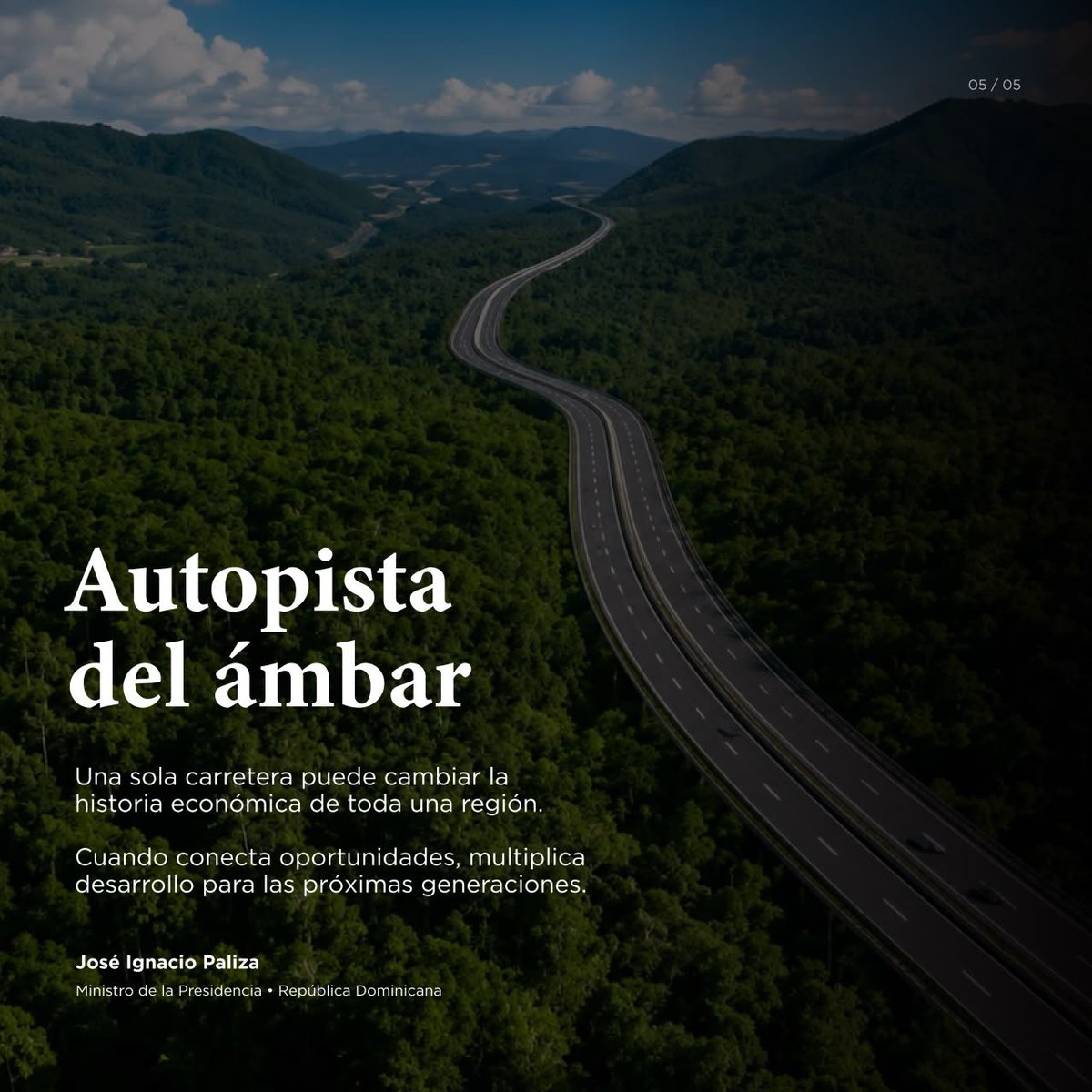 JosePaliza's tweet photo. La infraestructura no solo conecta destinos; conecta oportunidades.

Comparto algunas de las principales ideas 💭 del articulo de nuestra autoría publicado en @DiarioLibre sobre “La Autopista del Ámbar”.

Les invito a leerlo completo aquí 

https://t.co/pbRnxTbOW2 https://t.co/Ig0ZJy5RaB