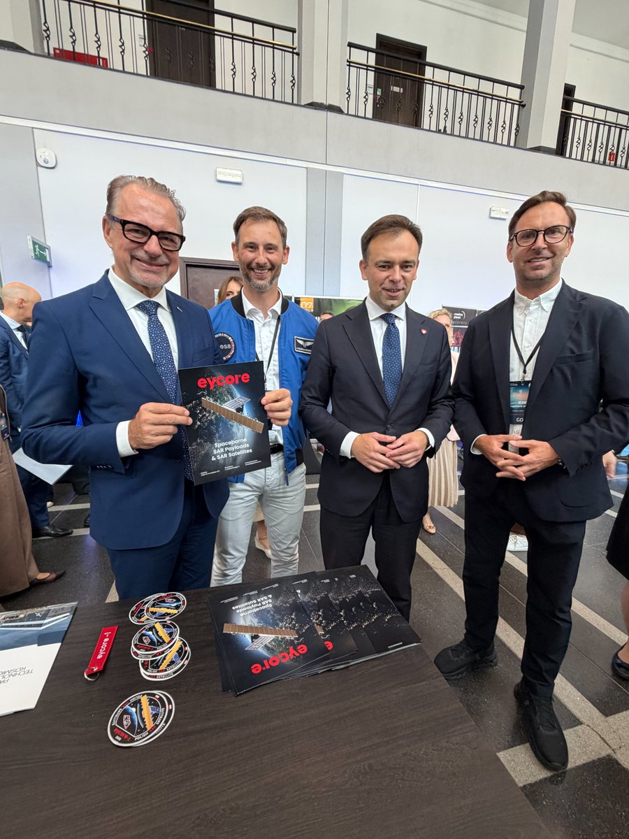 Eycore_PL's tweet photo. The @esa centre is to be built in #Warsaw! This is a breakthrough for the 🇵🇱 space sector.
It was a tremendous honour for the @Eycore_PL team to welcome DG ESA @AschbacherJosef , Minister @Domanski_Andrz and @astro_slawosz to our stand during the #IGNIS Future Trajectories conference 🛰️
Discussions about technology and innovation confirm that the direction we are taking has ‘cosmic potential’.
#Eycore #esa #dualuse